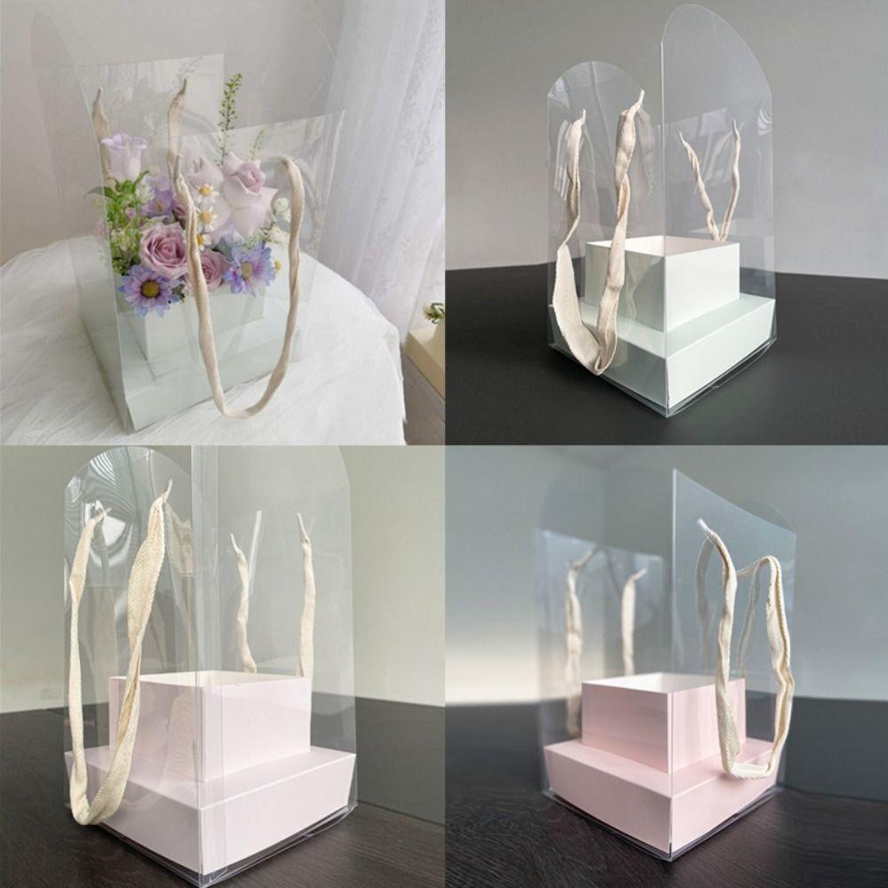 Handbag Bouquet Wrapping Bag Paper Box Flower Bag Creative Handheld Flower Box  Valentine Day