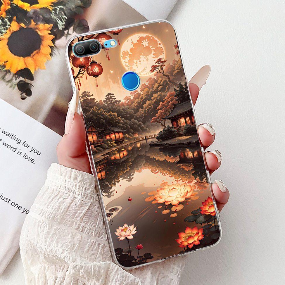 Прозрачный чехол для Honor 9 Lite Милый Кот Модные Цветы Смешная Расписная Задняя Крышка Для Чехла Телефона Honor 9Lite LLD-L21 LLD-L31 LLD-L11