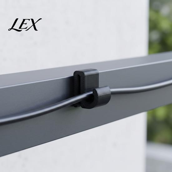 Weather Resistant Cable Fasteners Pergola Clip, Outdoor Light Wire Organizer Hook for 3-8mm Strings, Tool-Free Snap-On Easy Install String Hooks