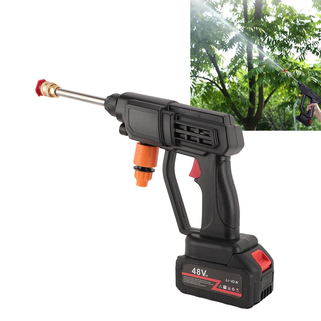 Cordless Pressure Washer 30bar Handheld Battery Operated High Pressure Car Washer with 5 Meters Filt