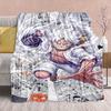 Фланелевое одеяло из аниме One Piece - Мягкое, теплое, идеально подходит для дивана, постельного белья, кемпинга, путешествий, офиса, домашнего декора -QJY