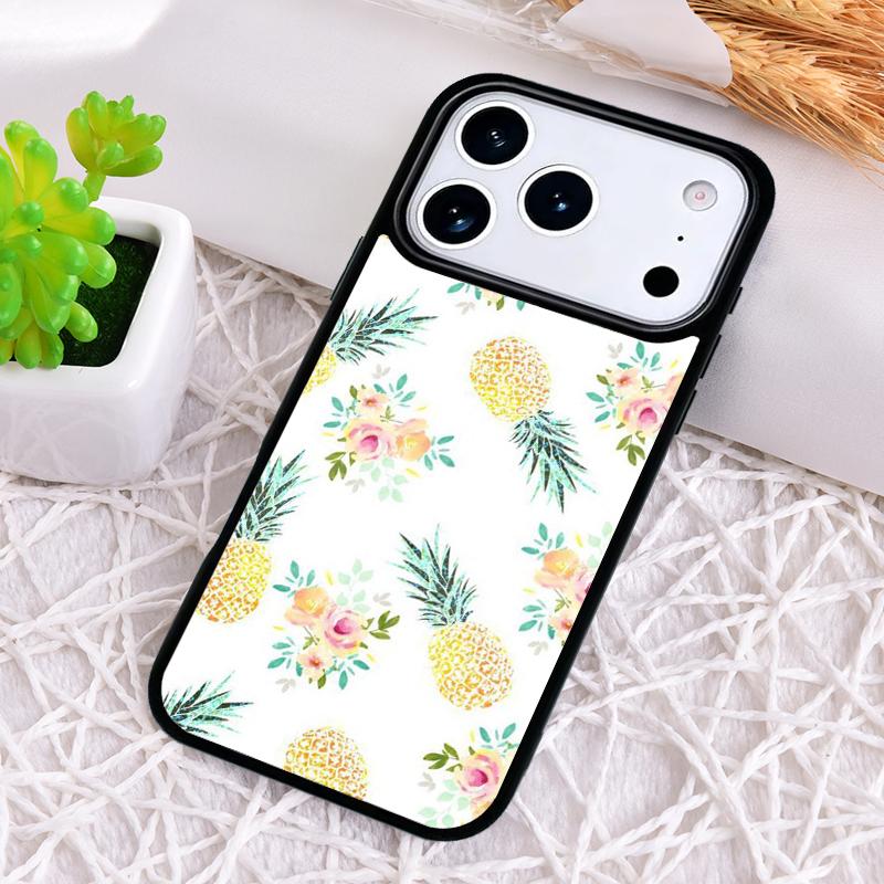 Kawaii Pineapple Art Phone Case for iPhone 17 Air 16 15 11 12 14 13 Pro Max Shockproof Cover