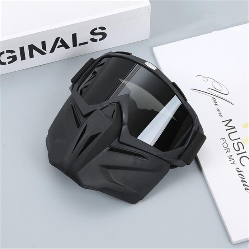 Tactical CS Paintball Goggles Mask Windproof Anti-Fog Protective Detachable Adjustable Cycling Motorcycle Helmet Glasses