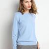 Round Neck Bottoming Shirt Sweater Women Short Long Sleeve Pullover Solid Color Knitted Sweater