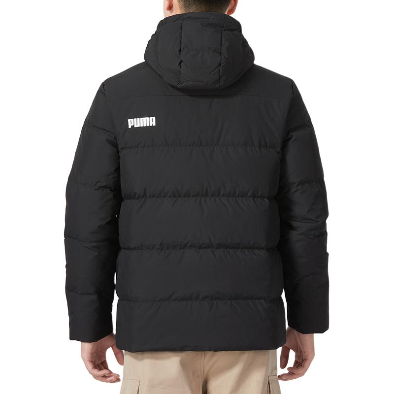 Puma Solid Color Windproof Sports Warm Casual Down Jacket Men Jacket Black 625737-01