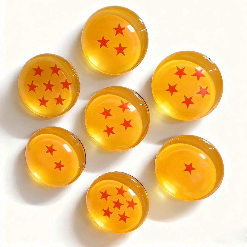 Dragon Ball Fridge Magnets 1-7 Star Anime Cartoon Creativity Round Magnets Office Whiteboard Message Home Kitchen Decor Gift