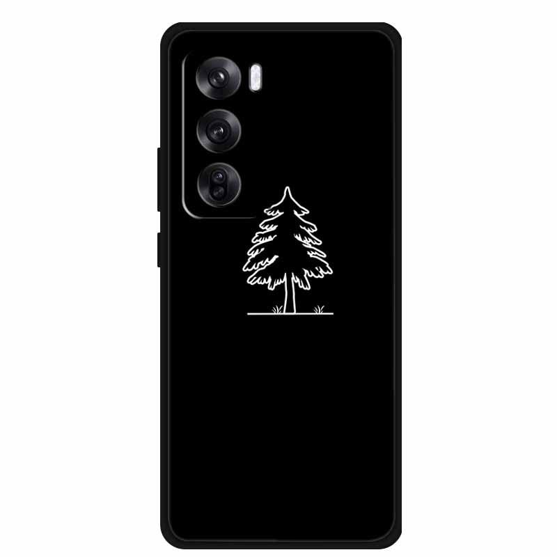 Персонализированный черный мягкий чехол из ТПУ с узором для телефона Reno 12 Pro 5G