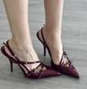 Мода 2024 года, летние сексуальные женские босоножки на высоком каблуке, новые туфли с острым носком для вечеринок, модные туфли-лодочки для прогулок на открытом воздухе Mujer Zapatos