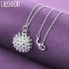 Серебряный 925 пробы кулон в виде кораллового фейерверка с цирконом, ожерелье, свадебные модные украшения