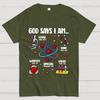 God Says I Am loved Kind Special Worthy Science Unisex 100% Cotton Summer Casual Cool Loose T-Shirt
