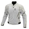 KOMINE JK-1463 Protective Half Mesh Jacket for Motorcycles, 07-1463, Men's, Light Gray, Black, XL