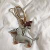 PU Leather Animals Keyring Hanging Ornament Mini Car Key Accessories Dachshund Dog Keychain  Men