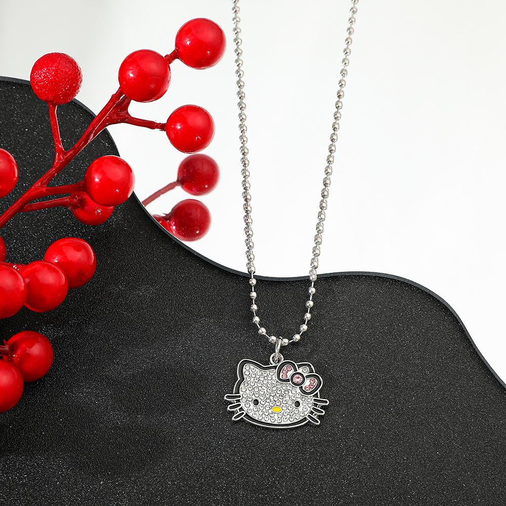 Ожерелье Sanrio Hello Kitty Модная Аниме Фигурка Кулон-ожерелье Hello Kitty для Студентов Вечеринка по Случаю Дня Рождения Ювелирные Изделия Подарки
