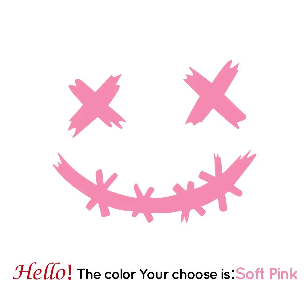 Наклейка на автомобиль Наклейки с улыбающимся лицом демона Наклейки на мотоциклетный шлем Светоотражающая Водонепроницаемая Наклейка с улыбающимся лицом Украшение кузова автомобиля