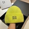 [Rabbit Fur] Min Thickened And Enlarged Double-Folded Edge Small Knitted Hat Winter Warm Plush Hat