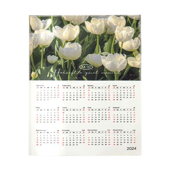 Календарь на 2024 год, подвесной тканевый, мягкий насыщенный цвет, изысканный узор, простая установка, декоративный настенный гобелен, фоновый календарь