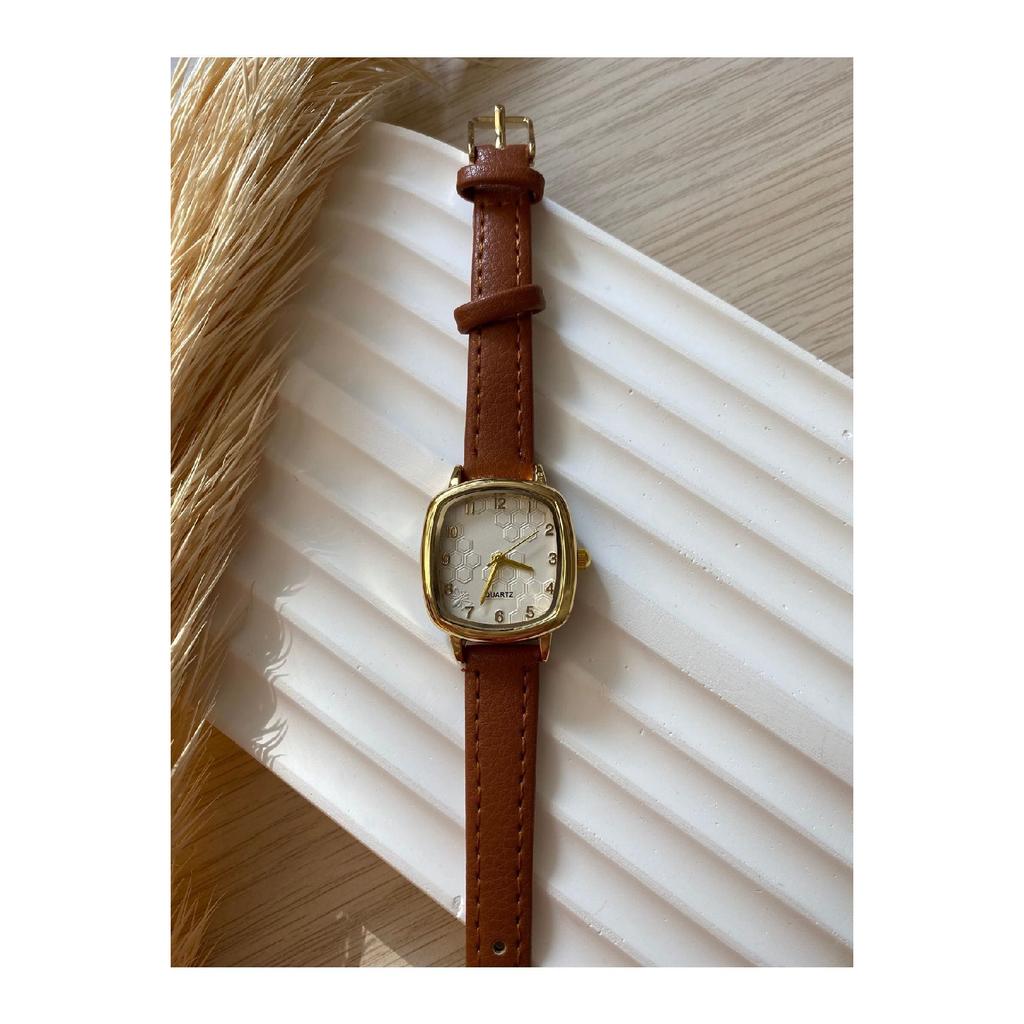 Винтажные женские наручные часы Bs Stilll с кварцевым кожаным ремешком в стиле ретро, ​​1 шт.