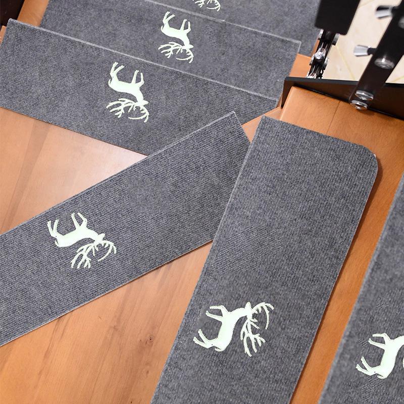 Нескользящие светящиеся коврики для лестниц, пригодные для машинной стирки – самоклеящиеся деревянные коврики для ног без клея