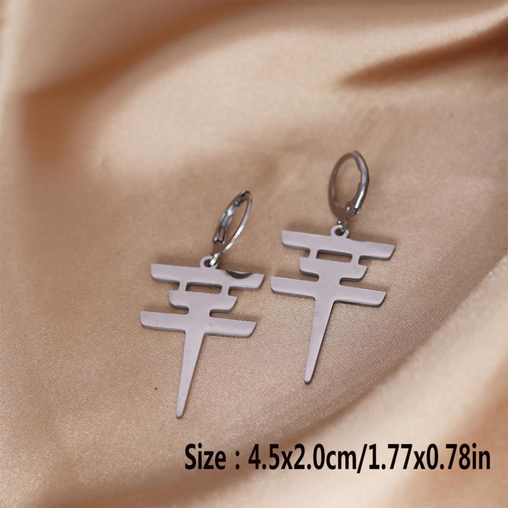 Kinitial Tokio Hotel Earrings Stainless Steel Tokio Hotel Pendant Logo Bill Kaulitz Logo Symbol Earring Wholesale