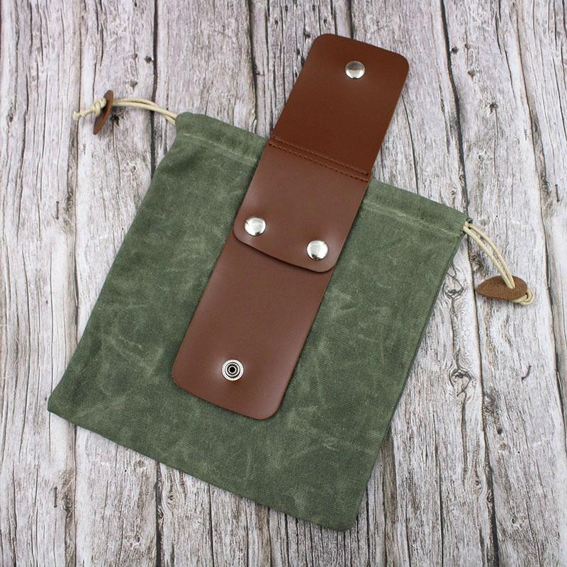 1Pcs Canvas Foraging Bag Waist Hanging Portable Outdoor Picking Bag Fruit Picking Tool Bag