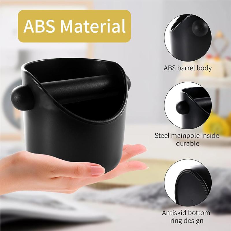 Ударопрочный кофейный ящик Knock Box, противоскользящий контейнер для эспрессо, для кофейной гущи со съемной стойкой Knock Bar, контейнер для отходов кофейной гущи