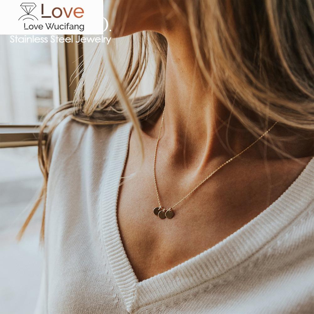 Emanco Blank 6 мм Диск Монета Ожерелье Из Нержавеющей Стали Чокер Цепь Золотого Цвета Женщины Мужчины Ювелирные Изделия Персональные Ювелирные Изделия Для Подарка