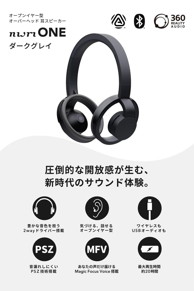 Накладные наушники типа nwm nwm ONE, которые не блокируют ваш Bluetooth 20 часов работы от аккумулятора NTT темно-серый (Нум) Открытые уши, наушники,