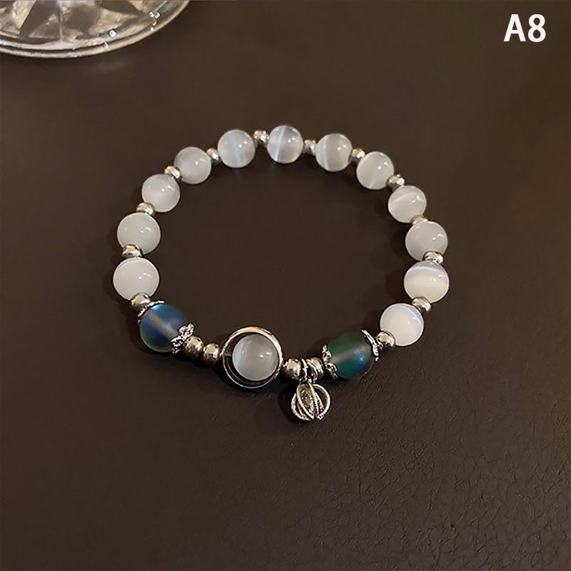 Оригинальный опаловый морской синий браслет с сокровищами и кристаллами лунного света, роскошный эластичный браслет для девочек и женщин, ювелирные аксессуары