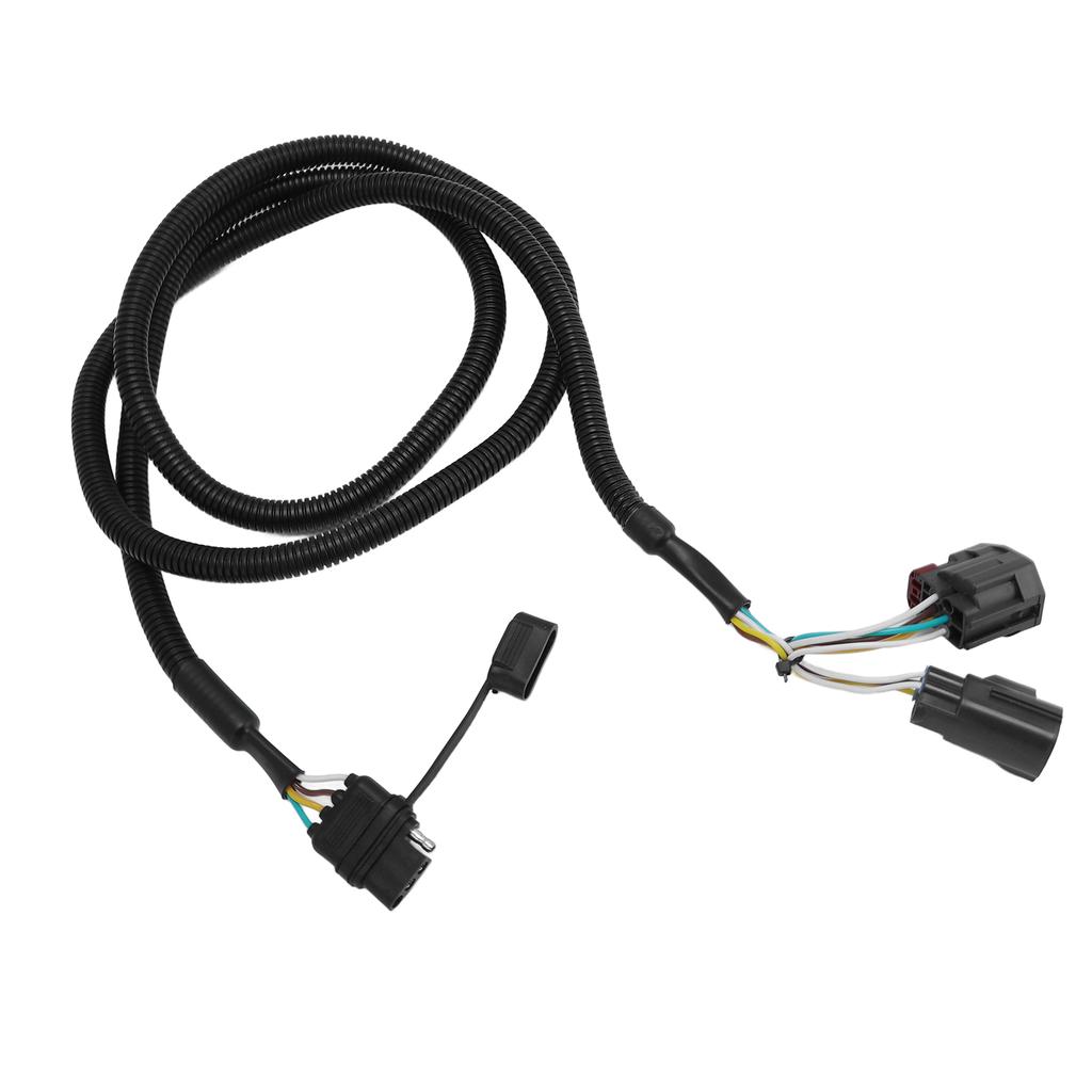 4-контактный плоский жгут проводов прицепа Повышение безопасности вождения Длина 74,01 дюйма Стабильное соединение для задних фонарей JK 2 4 двери