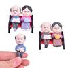 3Pcs/Set Creative Old Couple Chair Resin Craft Show Simulation Animal Folk Craft