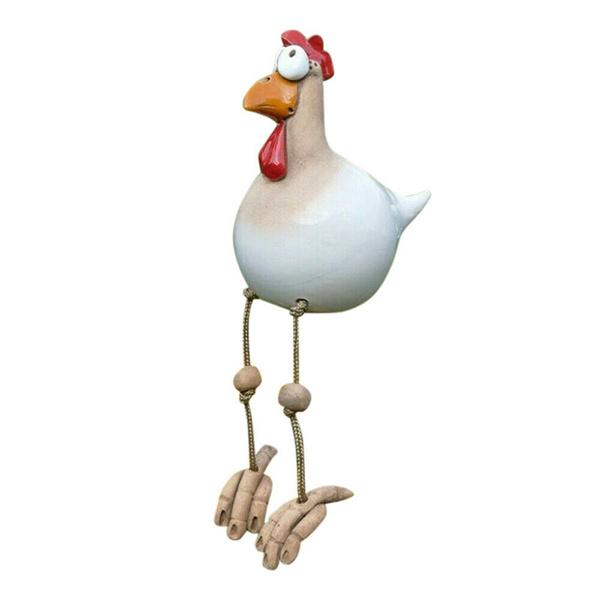 Садовые статуи петуха из смолы, забавные статуи курицы, уличные художественные статуи для двора, дурацкий петух, декор для газона, скульптуры, украшения для дома