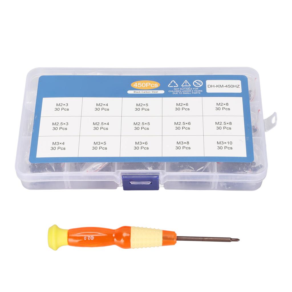 450 шт. винтов для ноутбука 15 типов портативный универсальный набор винтов для замены ноутбука из углеродистой стали