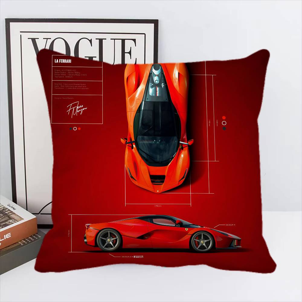 Наволочка для подушки Colorprint Cars Квадратная подушка Спальня Диван Досуг Комфортная подушка Автомобиль Гостиная Домашнее украшение