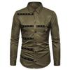 Men's Long-sleeved Shirt New Fashion Gothic Diamond-studded Long-sleeved Shirt Performance Costume