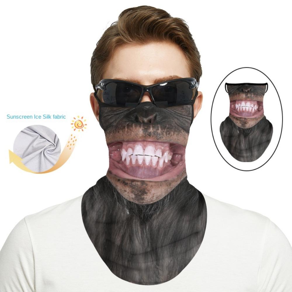 Эластичный шарф для лица с животными, висячие уши, велосипедная Балаклава, шелковая бандана для мужчин и женщин