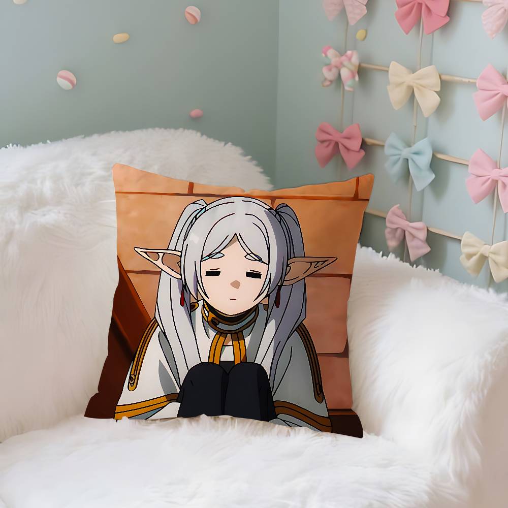 Anime FFrieren Cute Case Plush Fabric Soft Pillowcase Double Sided Print Cushion Cover Household Gifts