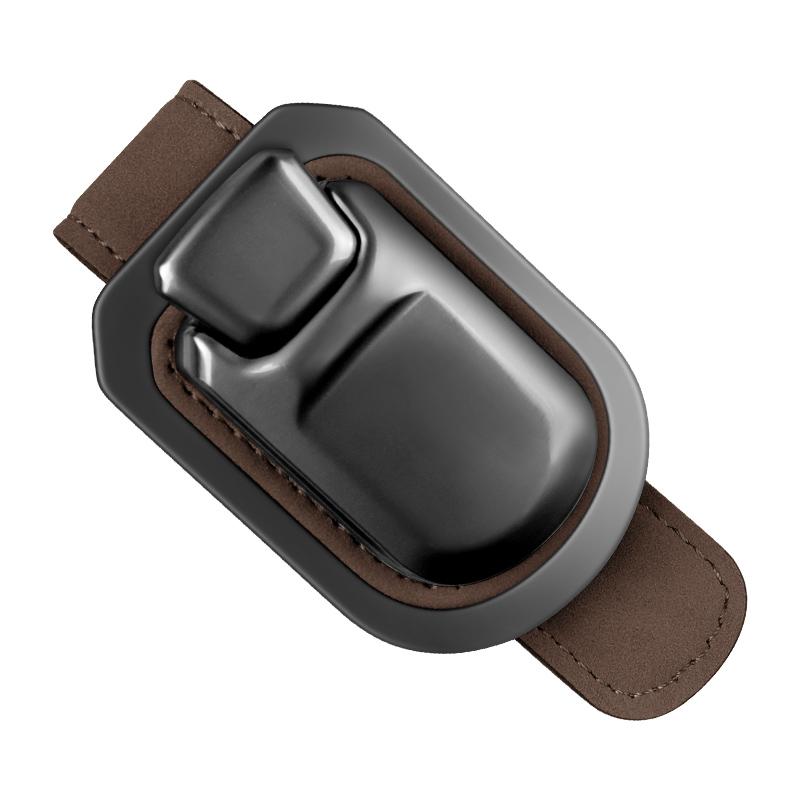 Держатель для очков на солнцезащитный козырек автомобиля в стиле кнопки, зажим для хранения очков, с возможностью снятия одной рукой, кожаный портативный кронштейн для солнцезащитных очков