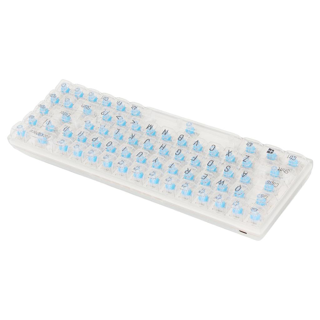 60 Percent Mechanical Keyboard for Android System Transparent RGB 68 Keys Wired PC Gaming Keyboard