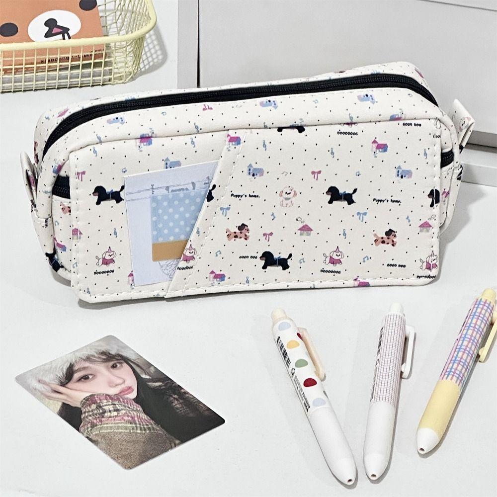 Large Capacity Pencil Case Multilayer Stationery Bag Cartoon Stationery Organizer Gift