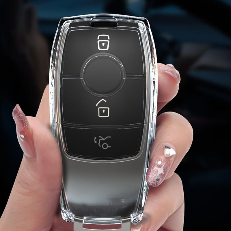 Прозрачный ТПУ Чехол-Крышка для Ключа Автомобиля Mercedes Benz Класса Защитная Оболочка Ключа