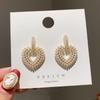 Celebrity Style Sweet Pearl Peach Heart Love Dangle Earrings For Woman Fashion Luxury Jewelry Unusual Earrings