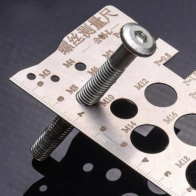 M3-M18 Шаблон для резьбы Измерительная линейка винтов Штангенциркуль из нержавеющей стали Метрический для измерения шага резьбы винта, сверла, болта, гайки, винта