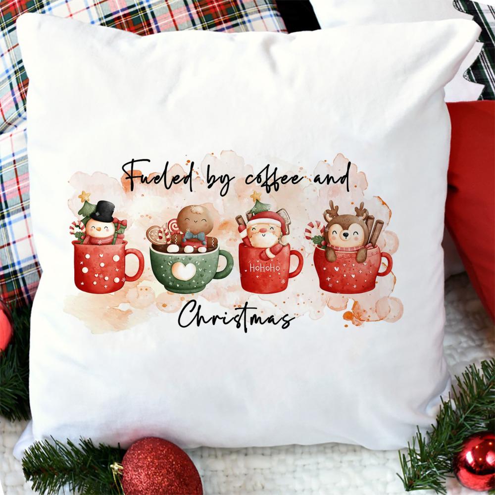 Чехол для подушки с рождественским узором для дивана, чехол для подушки с рождественским принтом, декор для комнаты для рождественской вечеринки