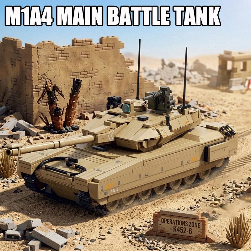Bloques De Construcción Del Tanque De Batalla Principal M1A4 Delta Force, 924 Piezas, Modelo Militar, Kit De Ensamblaje MOC