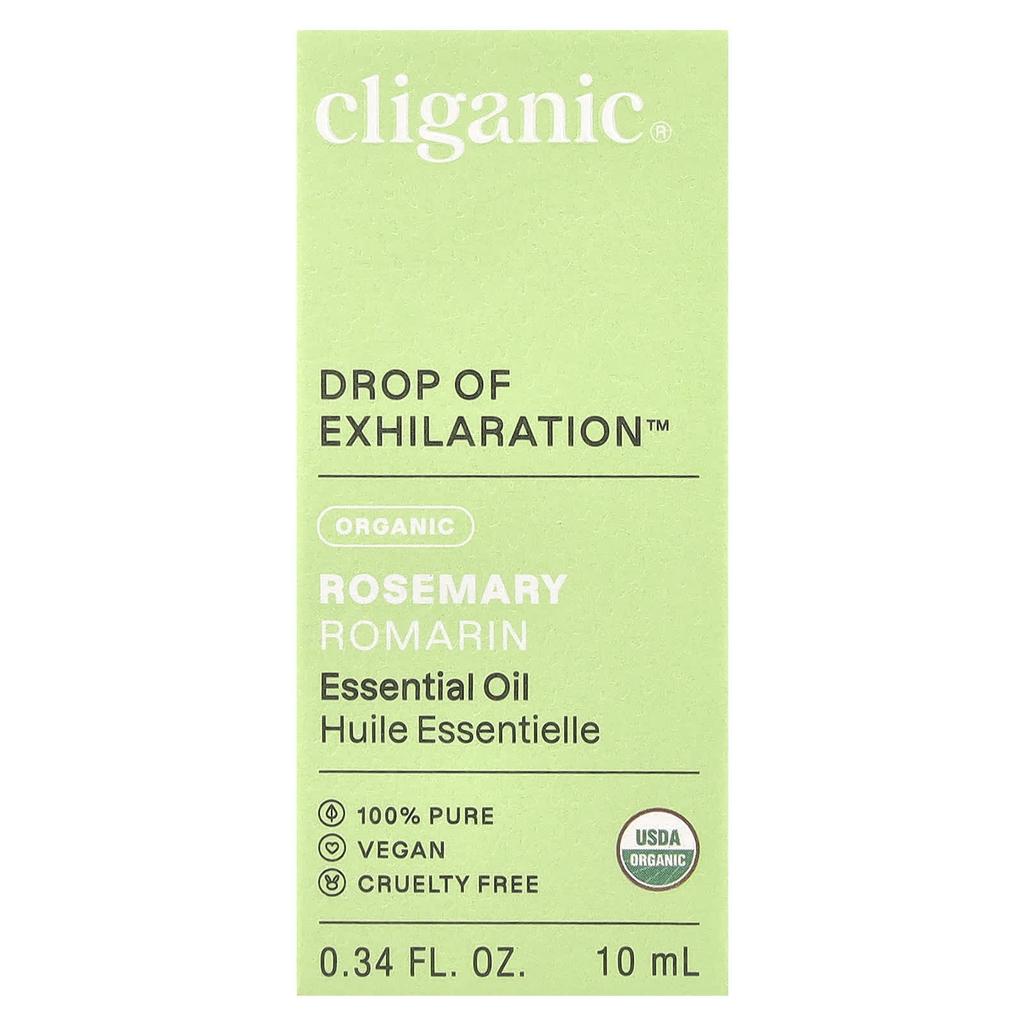Cliganic, Drop of Exhilaration™, Organic Rosemary Essential Oil, 0.34 fl oz (10 ml)
