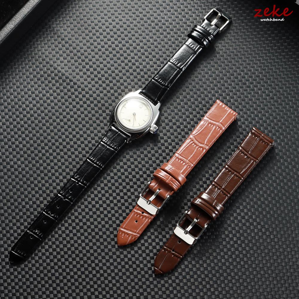 8мм 10мм 12мм 14мм 16мм Ремешок для часов из натуральной кожи с бамбуковым узором Женский сменный универсальный браслет Тонкий ремешок-браслет