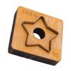 Звезда Кожаный режущий штамп Деревянная основа Острое стальное лезвие Многофункциональный кожаный вырубной пресс для поделок, декора