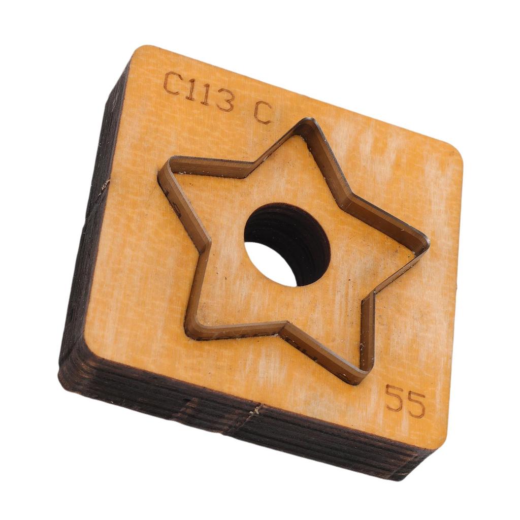 Звезда Кожаный режущий штамп Деревянная основа Острое стальное лезвие Многофункциональный кожаный вырубной пресс для поделок, декора