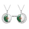 1Pc 2026 World Cup 48 Countries Flag Rotating Moon Necklace, Football Fan Support Pendant