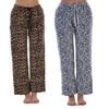 Keanu Womens/Ladies Fleece Leopard Print Lounge Pants (Pack of 2)